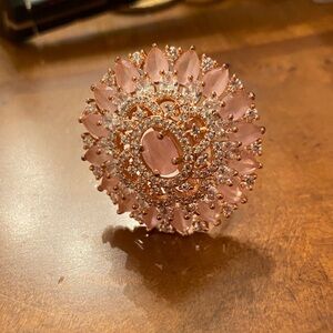 Jaipur Rose Elegant Floral Indian Ring